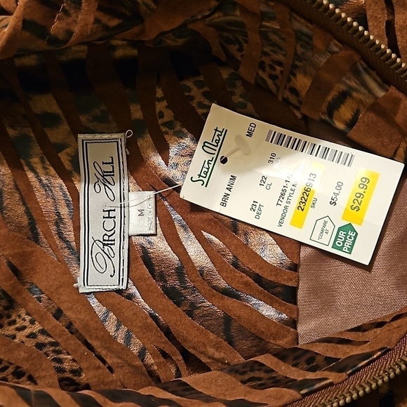 Birch Hill Faux Leather Animal Print Jacket Size: Medium NWT - Picture 11 of 14